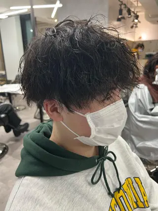 ミディアム パーマ ヘアアレンジ メンズ キッズ Arumeria ❄️富澤翼❄️のヘアスタイル