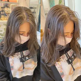 セミロング カラー 🫧透明感ヘア🫧 🧸竹花　彩希🧸のヘアスタイル