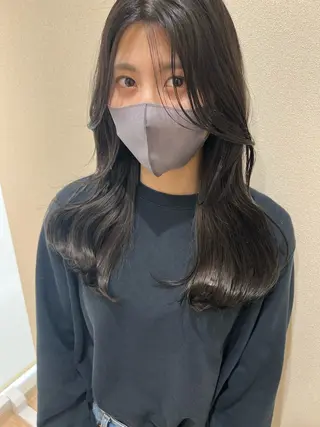 ロング カラー 外国人対応 佐久間のヘアスタイル