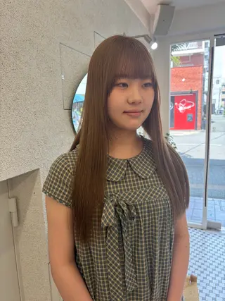 ロング まろやかベージュ🤎 艶カラー🔔リンのヘアスタイル