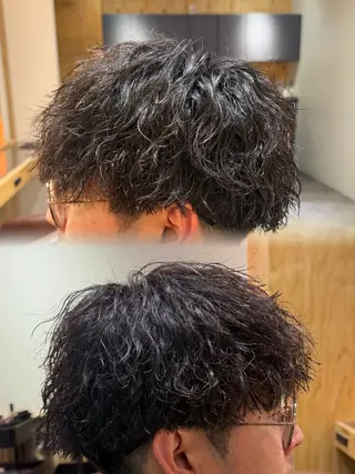 カラー パーマ メンズ パーマ特別価格🔥 宇宙のヘアスタイル