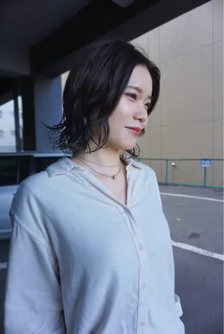 ミディアム パーマ こうのゆうか/ デザインパーマのヘアスタイル