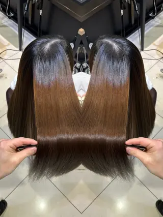 ロング カラー 🩵レイヤー✖︎ 髪質改善🩵リョウヤのヘアスタイル