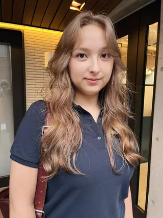 ロング カラー 暖色/パーマ 🌼クニトウメイのヘアスタイル