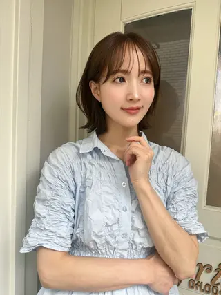 ミディアム 鎌倉 彩のヘアスタイル