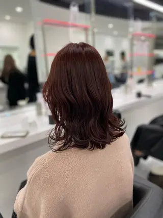 ミディアム カラー ヘアアレンジ ブリーチなしトレンド SHUSAKUのヘアスタイル