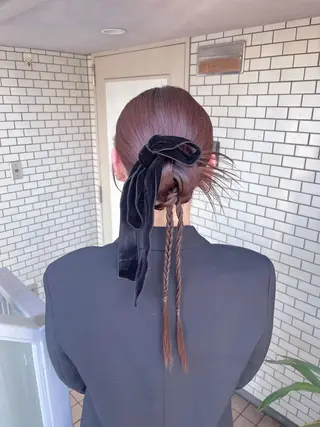 ロング ヘアアレンジ 参列♡デートゆるふわ ヘアメイク🎀みゆうのヘアスタイル