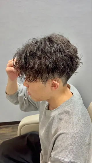 ミディアム メンズパーマ募集中/ 栄/大場和哉のヘアスタイル