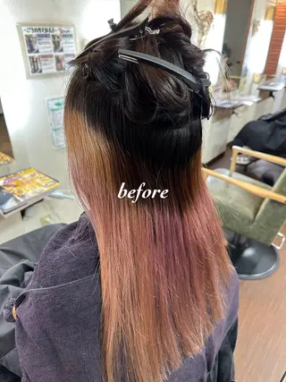 ロング カラー 💜推しインナー カラー/菊池柊真💜のヘアスタイル