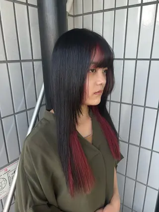 ロング カラー ナチュラルカラー/ ハイトーン AMIのヘアスタイル