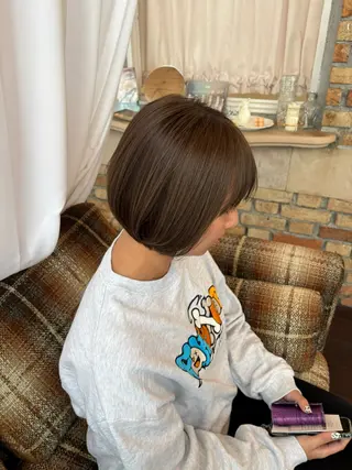 ショート カラー 兼子莉彩 /暗髪🤎/暖色🍒のヘアスタイル
