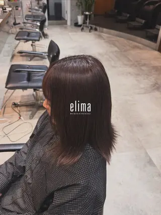 セミロング カラー 髙橋碧 透明感カラー / fifthパーマのヘアスタイル