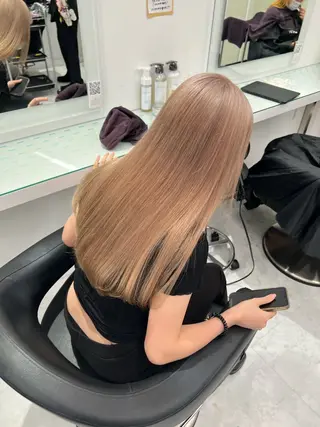 ロング カラー ヘアアレンジ ダブルカラー｜ なおき｜池袋美容師のヘアスタイル