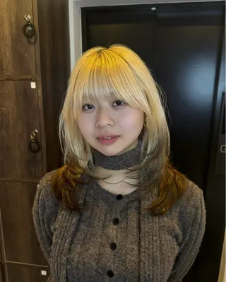 セミロング カラー Bonheur銀座 /前田 栞九郎のヘアスタイル