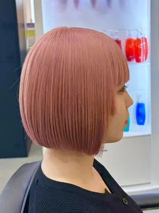 ミディアム カラー 🎀透明感カラー /ケアブリーチ🎀のヘアスタイル