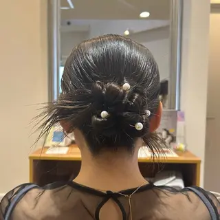 セミロング ヘアアレンジ 透明感カラー /レイヤー/井上 陽のヘアスタイル