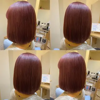 ミディアム カラー 金島 青のヘアスタイル