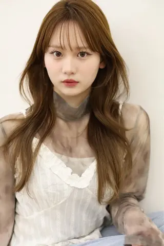 ロング カラー 菊池 梨麻のヘアスタイル