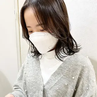 ミディアム カラー 外国人対応 佐久間のヘアスタイル