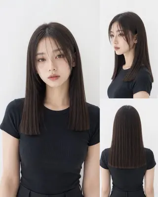 ミディアム カラー ha ruのヘアスタイル