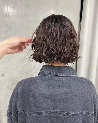 ショート パーマ ボブパーマコテ巻き風 パーマNo1深江秀平のヘアスタイル