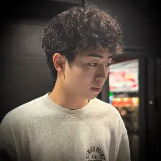 ショート パーマ メンズ スパイキーショート 心斎橋【戸兵吏駒】のヘアスタイル