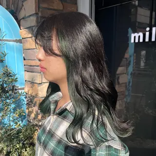 セミロング カラー 透明感カラー/パーマ 🌀アオノのヘアスタイル