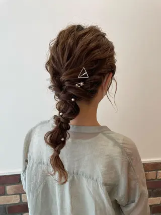 ロング ヘアアレンジ 透明感カラー 🩶🩵🩷AIRIのヘアスタイル