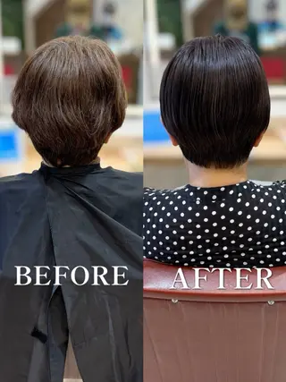 ショート あやか 白髪ぼかしハイライトのヘアスタイル