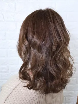 ミディアム カラー 髪質改善縮毛矯正 美容師✂️山崎竜二のヘアスタイル