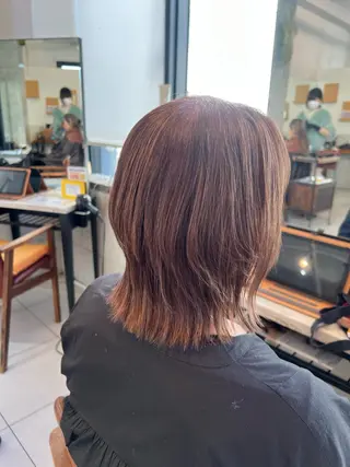 ミディアム カラー かわの ももな 💜ྀིのヘアスタイル