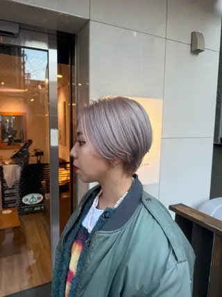 ショート 艶カラー、パーマ 祥一朗 WAWAのヘアスタイル