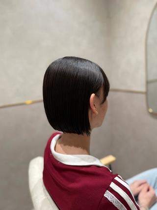 ショート 🫧ボブ/ツヤ髪/美 髪矯正／菜結のヘアスタイル