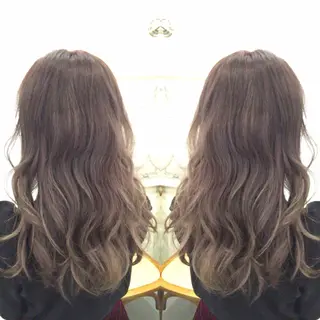 ロング カラー 髪質改善.縮毛矯正 ×韓国ヘアyukiのヘアスタイル