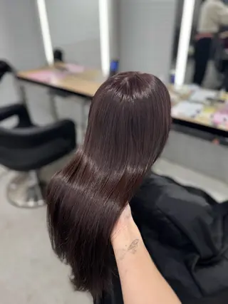 セミロング カラー ヘアアレンジ 🤍淡色ピンク&ラベ ンダーYUKI🤍のヘアスタイル