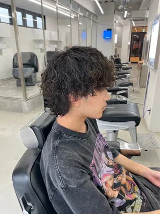ショート パーマ メンズ 亀井隆汰/メンズ専門 パーマ/フェード可のヘアスタイル