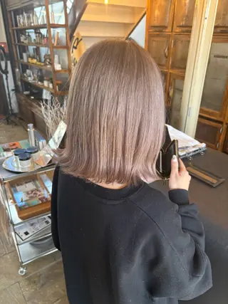ミディアム カラー NAGONSTYLE 田村　莉生のヘアスタイル