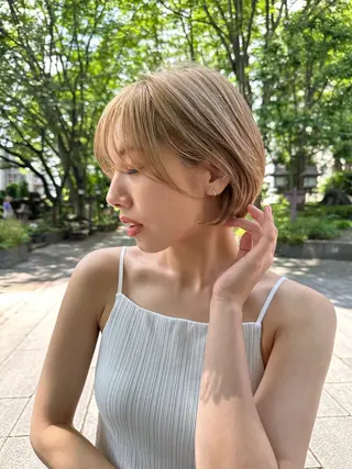 ショート 縮毛矯正/レイヤー taiga🧡のヘアスタイル