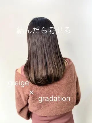ロング カラー レイヤーカット 赤み消し　店長/大和のヘアスタイル