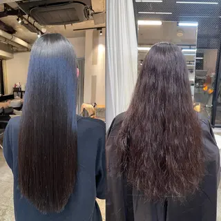ロング まとまるレイヤー カット/透明感カラーのヘアスタイル