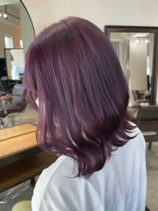 ミディアム カラー ヘアアレンジ 🎀ハイトーン・艶 カラー HANA🎀のヘアスタイル