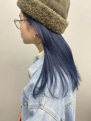 セミロング カラー -福岡博多筑紫口- 大津成美のヘアスタイル