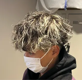 ミディアム パーマ メンズ 横浜駅メンズパーマ師 🌀岩﨑弘成🌀のヘアスタイル
