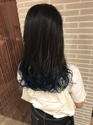 ミディアム カラー 髪質改善カラー韓国風 レイヤーtudaのヘアスタイル