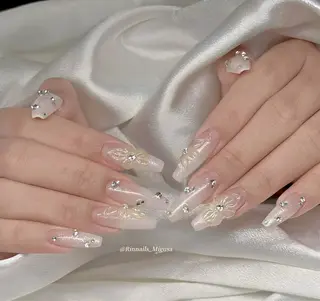 ロング RIN NAILS ᥫ᭡Migusaのネイルデザイン