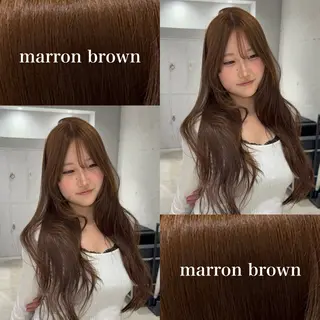 ロング あんな🦋レイヤー カット/透明感カラーのヘアスタイル