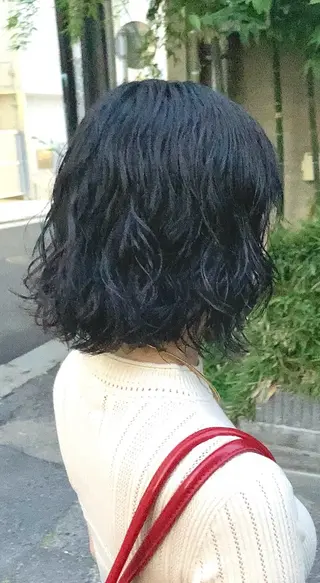 ミディアム カラー パーマ パーマ/レイヤー エクステ/kokiのヘアスタイル