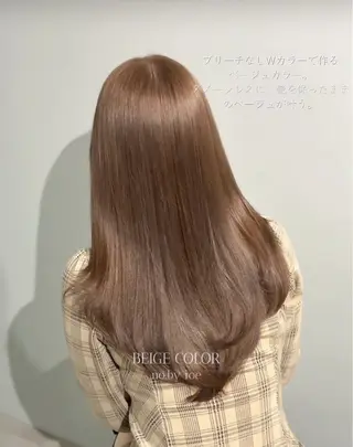 ロング カラー 透明感カラー特化/ ベージュ/梅田/英輝のヘアスタイル