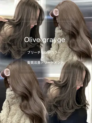 ロング メンズ 艶感ミルクティー🤍 色落ち綺麗🤍ともやのヘアスタイル