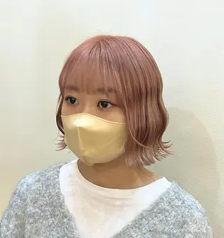 ミディアム カラー 柔め透明感血色カラー 暖色/レイヤー/ゆいのヘアスタイル